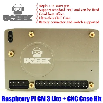 Úradný Pôvodné Raspberry Pi Výpočet Modul 3 Lite + UGEEK I/O Doska + CNC Prípade Súprava|CM3|CM3L|BCM2837|